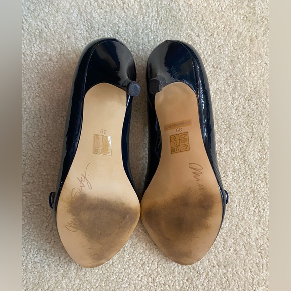 Miss Sixty Women's Navy Peep Toe Shoes - Picture 6 of 6